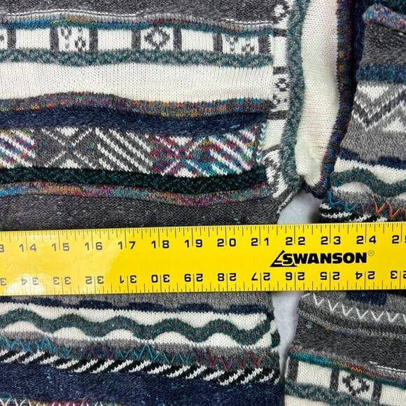 Alfani Sweater Mens S 3D Knit Textured Cosby Biggie 90s Hip Hop Coogi Style - Picture 7 of 12